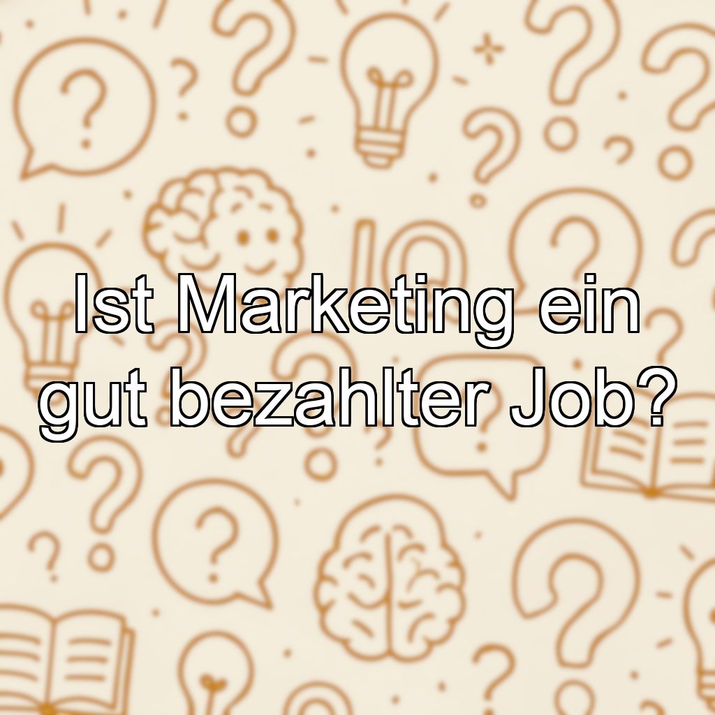 Ist Marketing ein gut bezahlter Job?