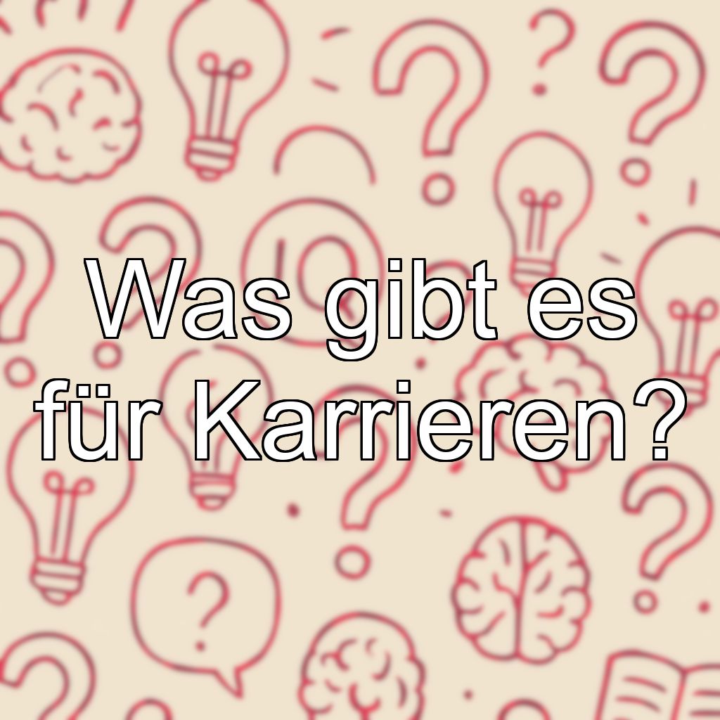Was gibt es für Karrieren?