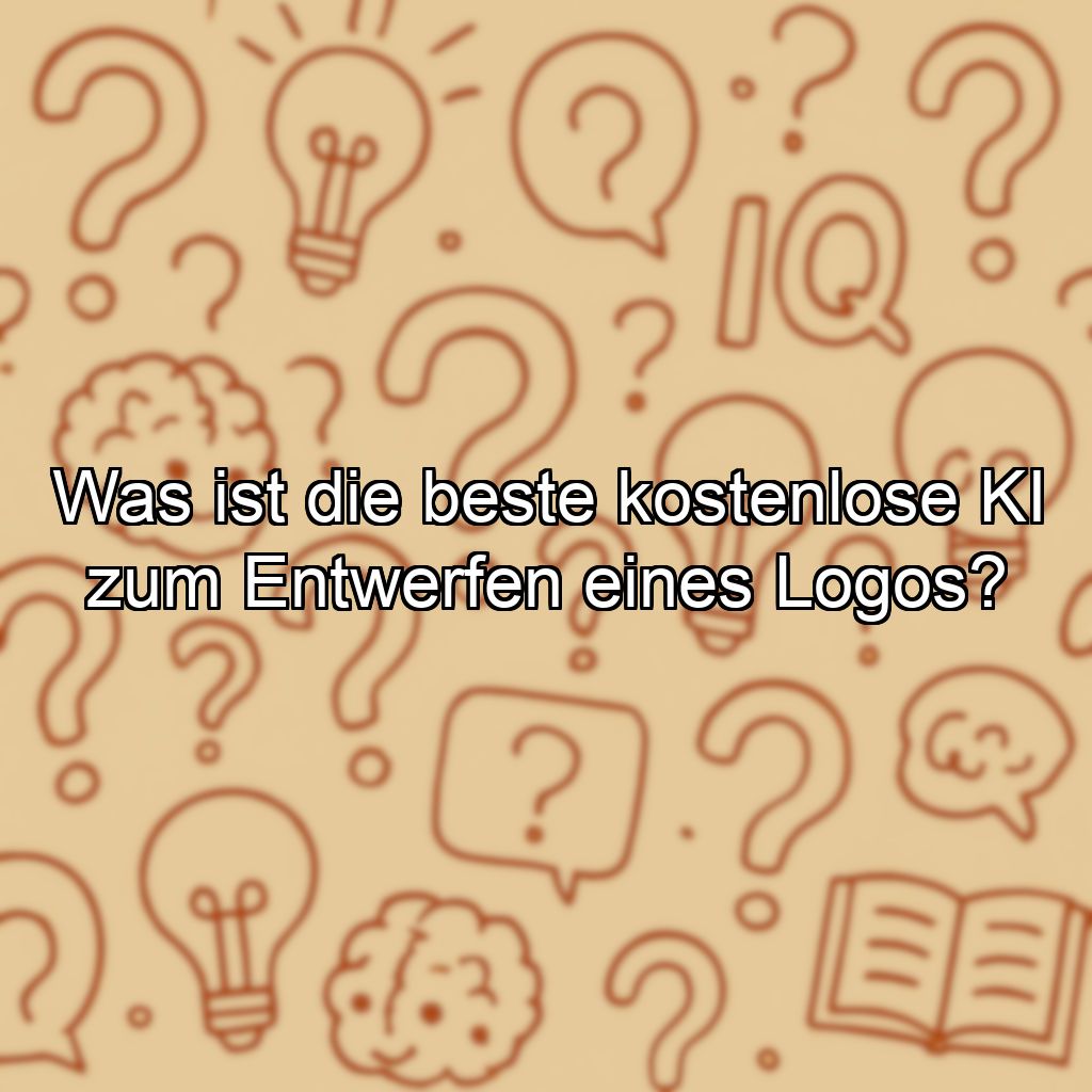 Was ist die beste kostenlose KI zum Entwerfen eines Logos?