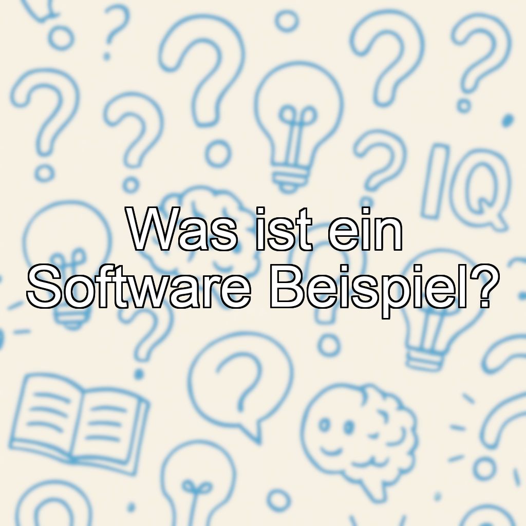 Was ist ein Software Beispiel?