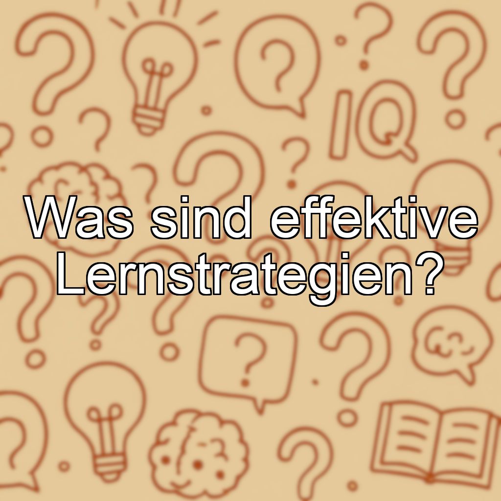 Was sind effektive Lernstrategien?