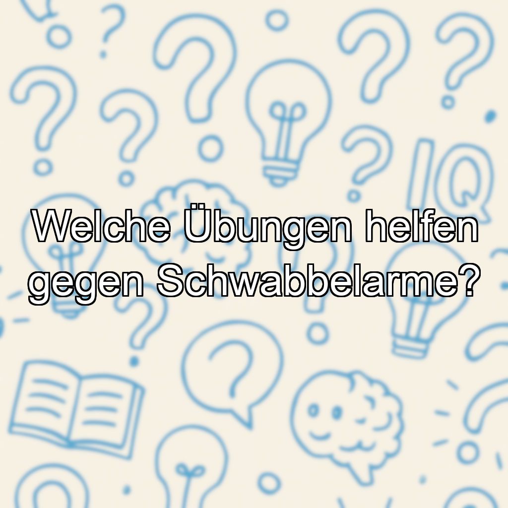 Welche Übungen helfen gegen Schwabbelarme?