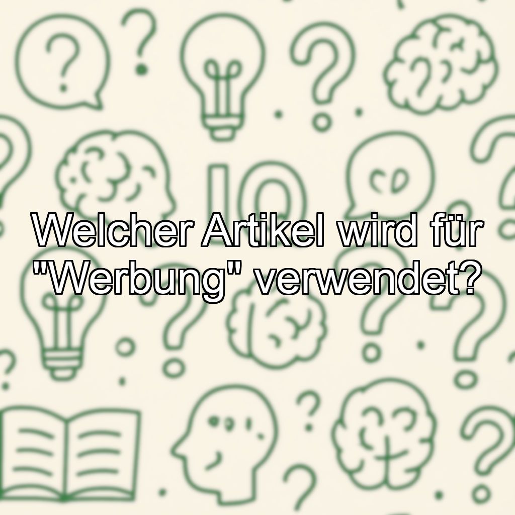 Welcher Artikel wird für 