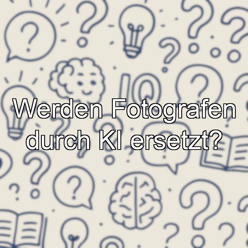 Werden Fotografen durch KI ersetzt?