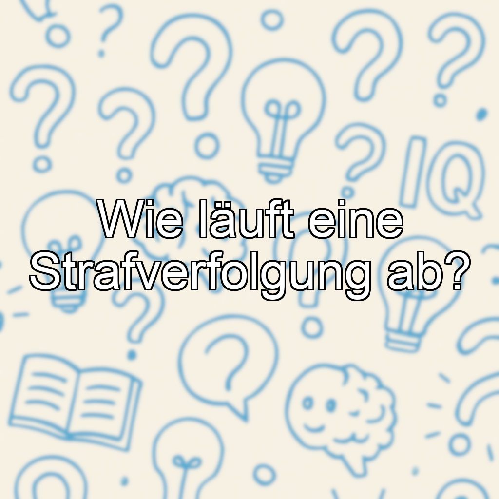Wie läuft eine Strafverfolgung ab?