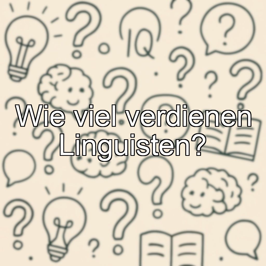 Wie viel verdienen Linguisten?