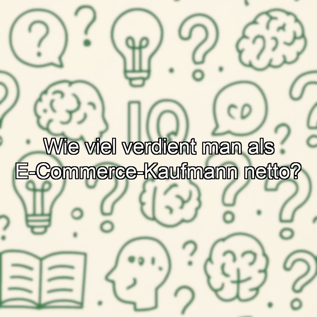 Wie viel verdient man als E-Commerce-Kaufmann netto?