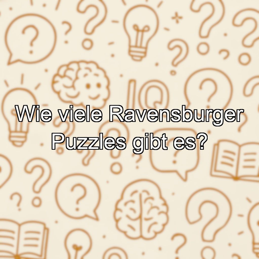 Wie viele Ravensburger Puzzles gibt es?