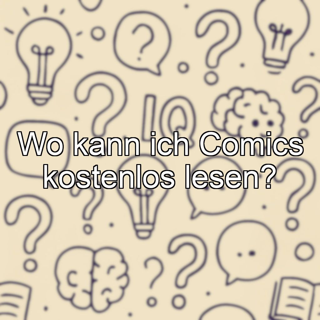Wo kann ich Comics kostenlos lesen?