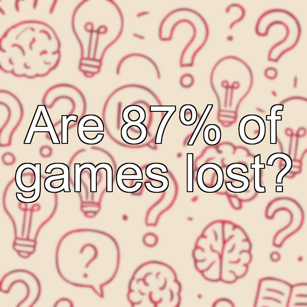 Are 87% of games lost?