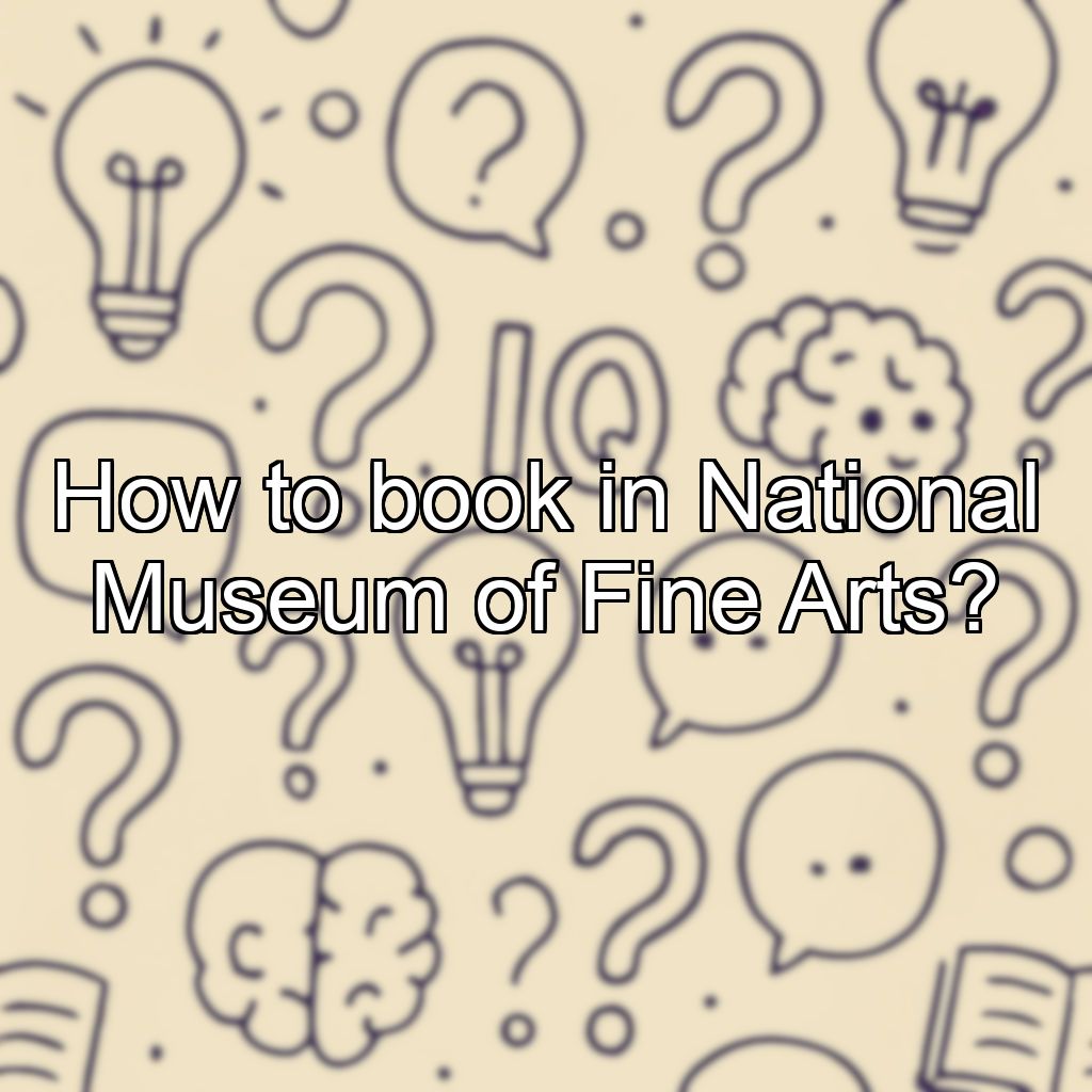 How to book in National Museum of Fine Arts?