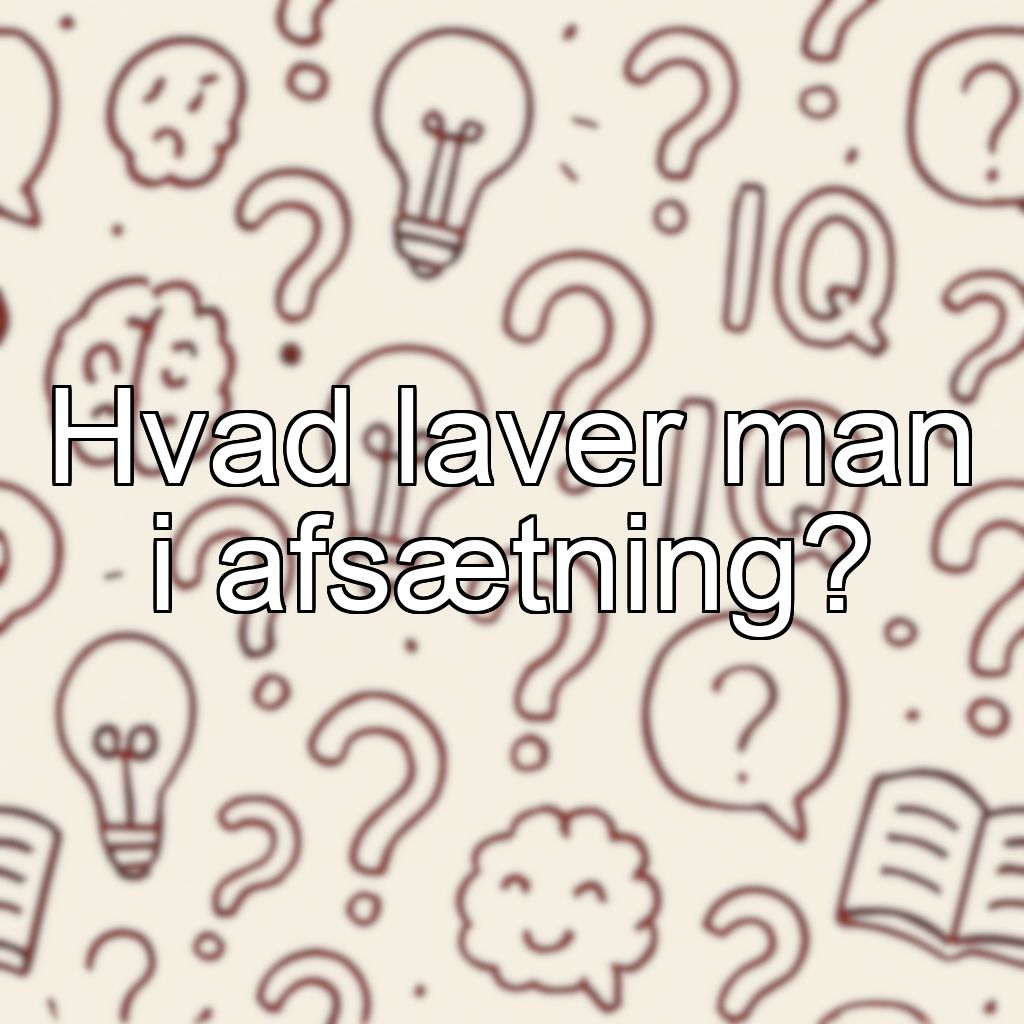 Hvad laver man i afsætning?
