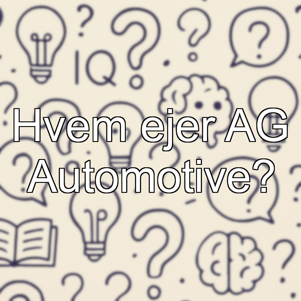 Hvem ejer AG Automotive?