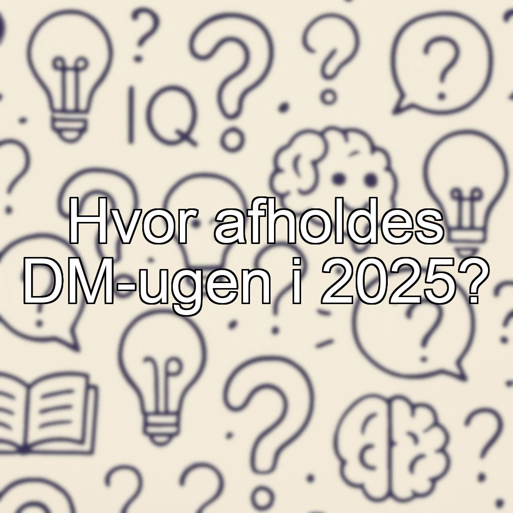 Hvor afholdes DM-ugen i 2025?