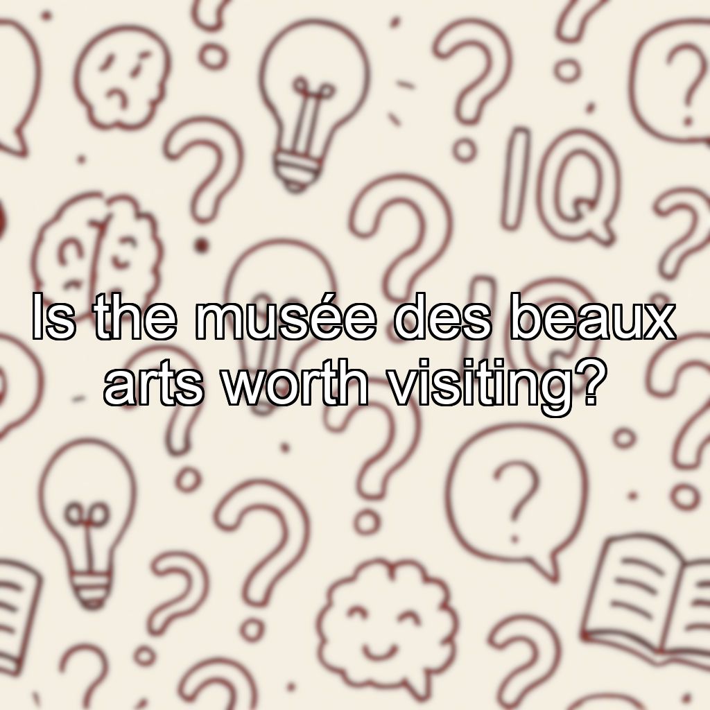 Is the musée des beaux arts worth visiting?