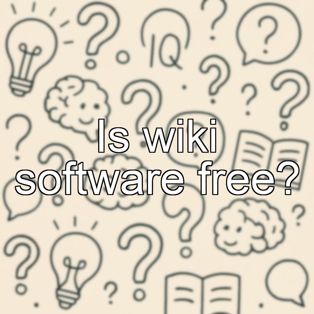Is wiki software free?