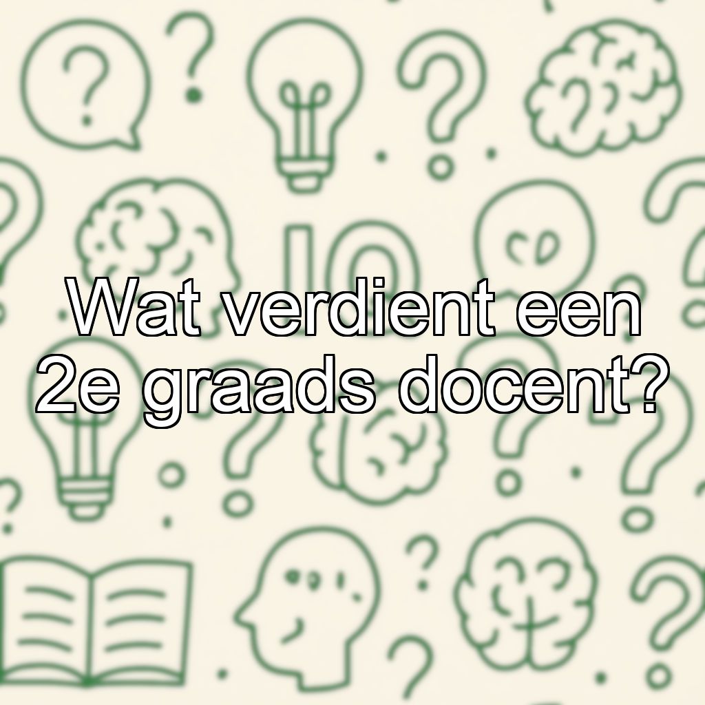 Wat verdient een 2e graads docent?