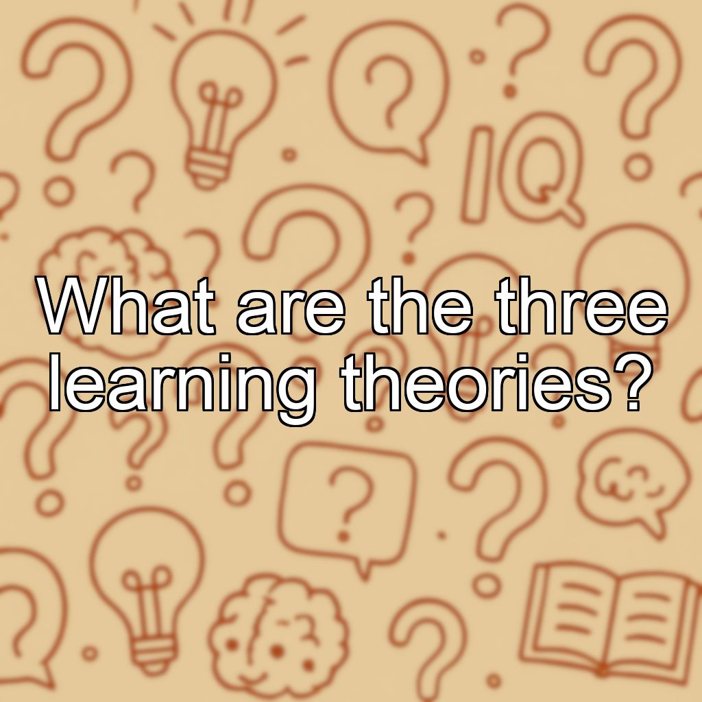 What are the three learning theories?