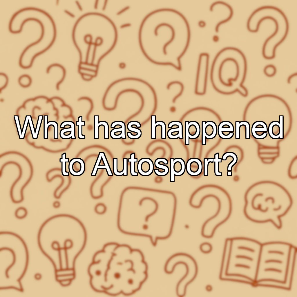 What has happened to Autosport?