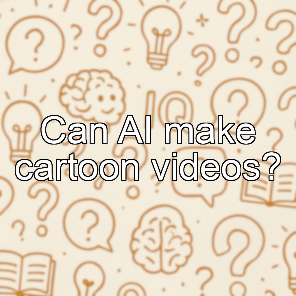 Can AI make cartoon videos?