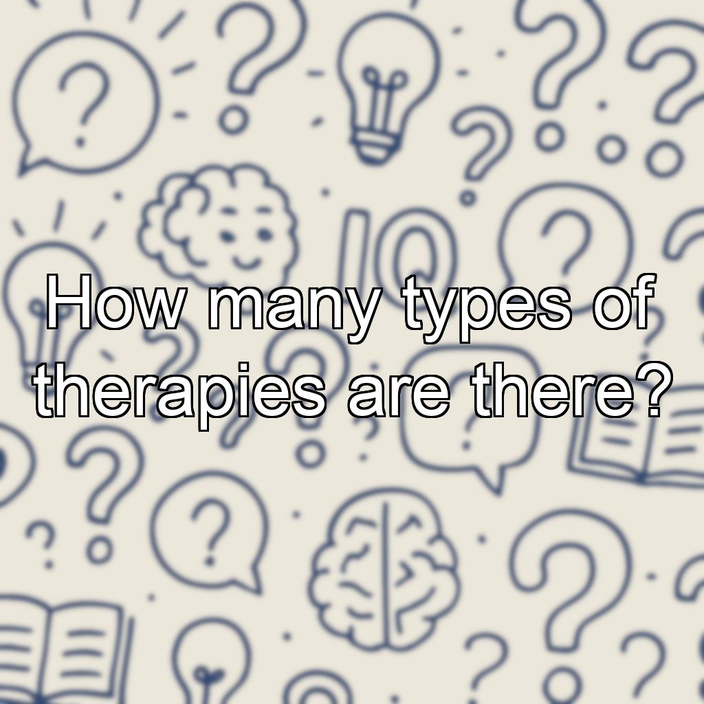 How many types of therapies are there?
