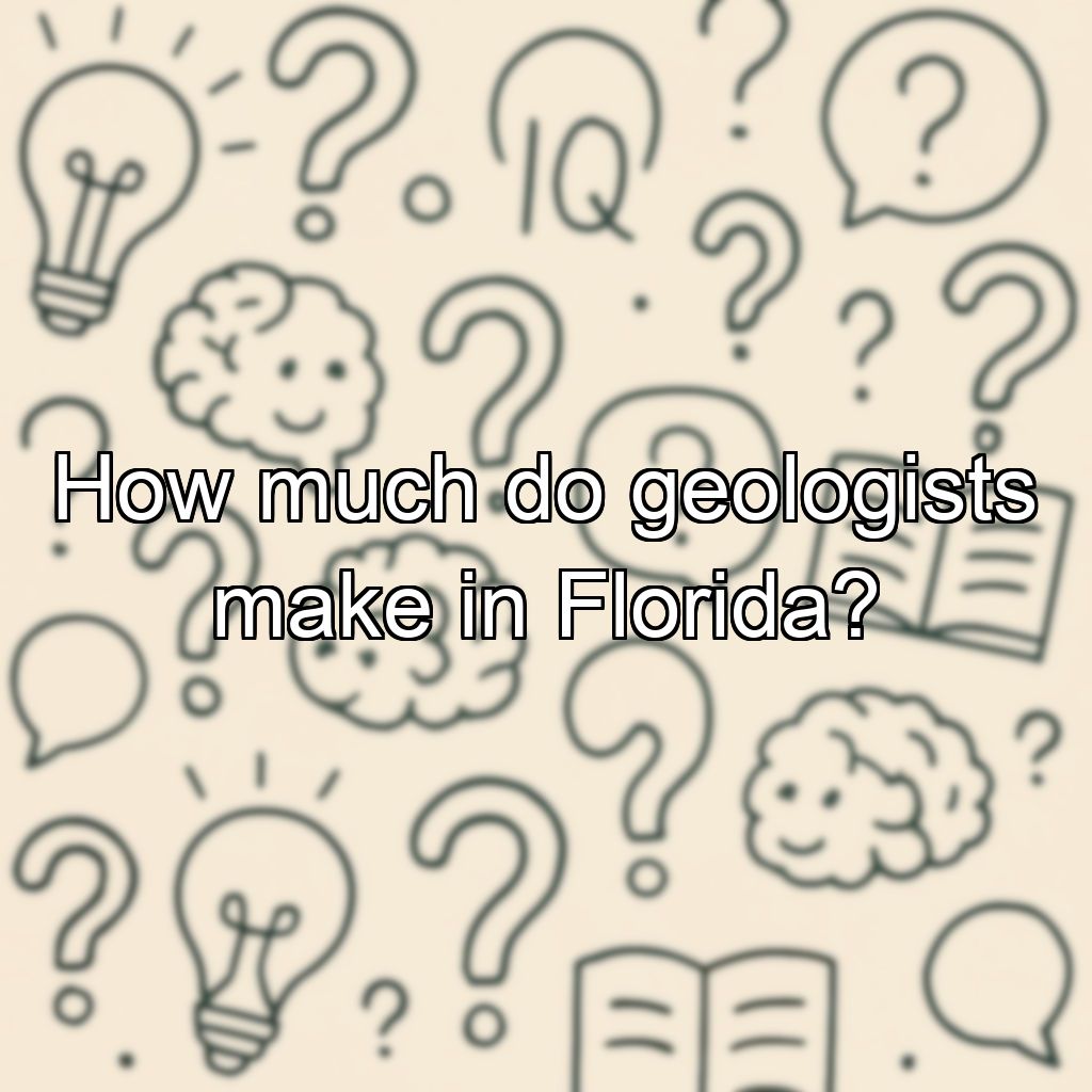 How much do geologists make in Florida?