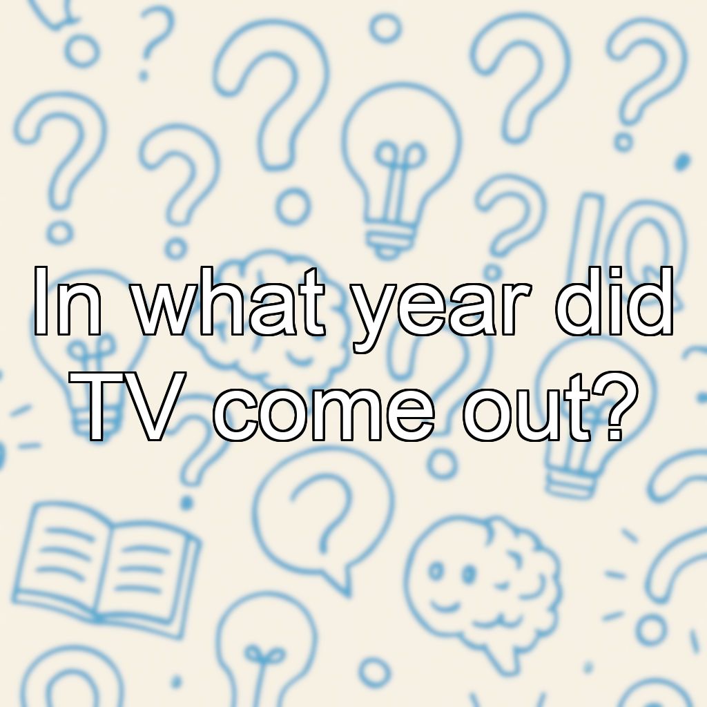 In what year did TV come out?