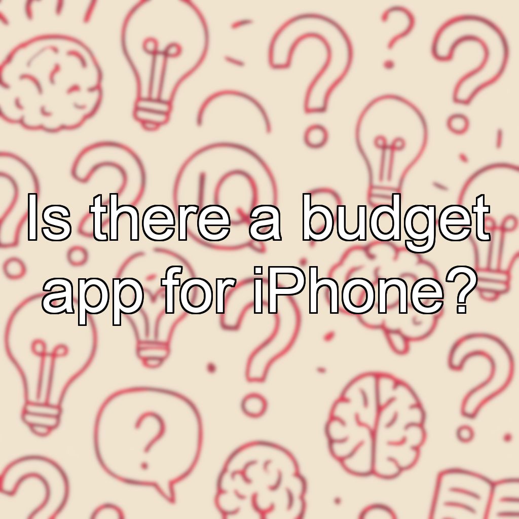 Is there a budget app for iPhone?