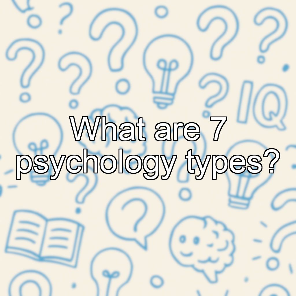 What are 7 psychology types?