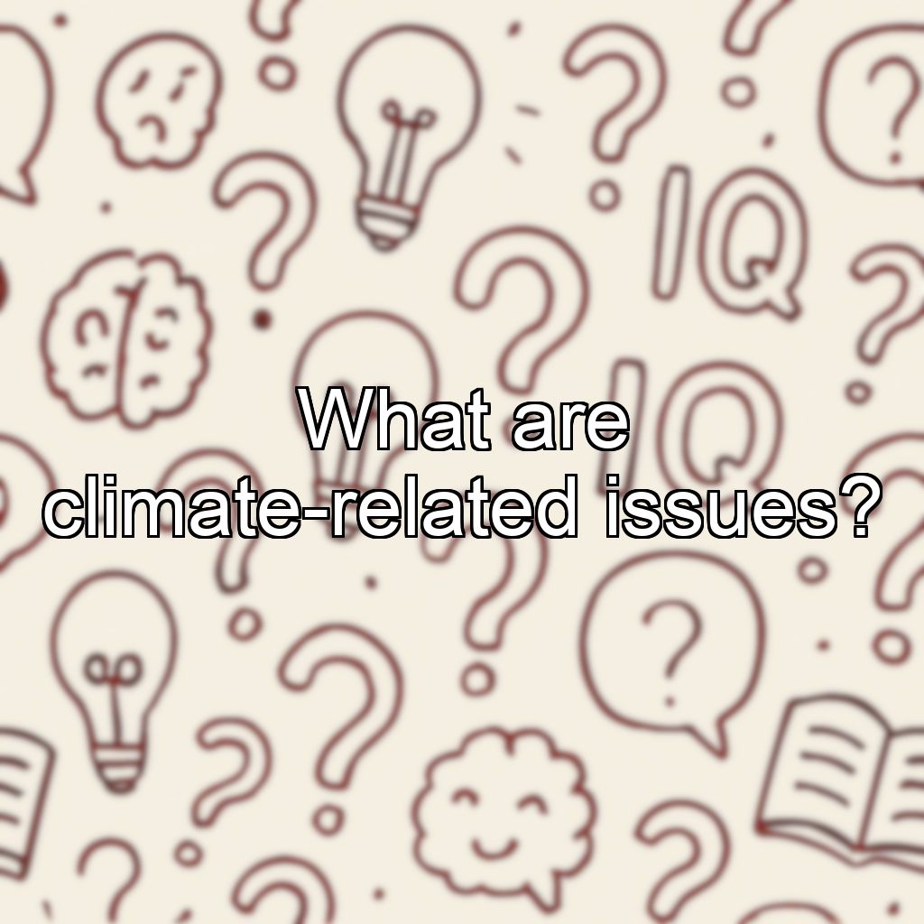 What are climate-related issues?