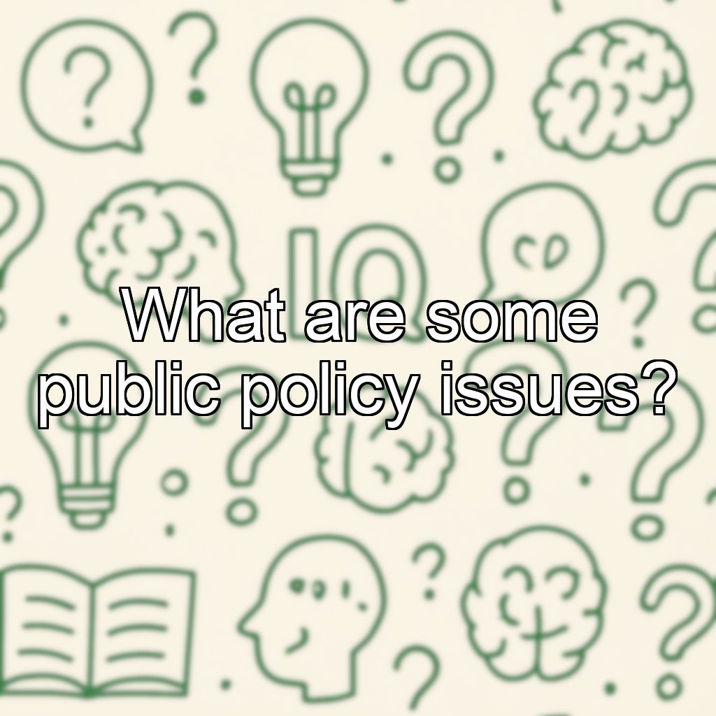 What are some public policy issues?