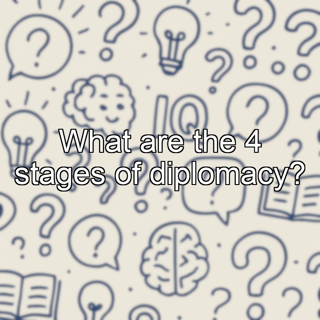 What are the 4 stages of diplomacy?