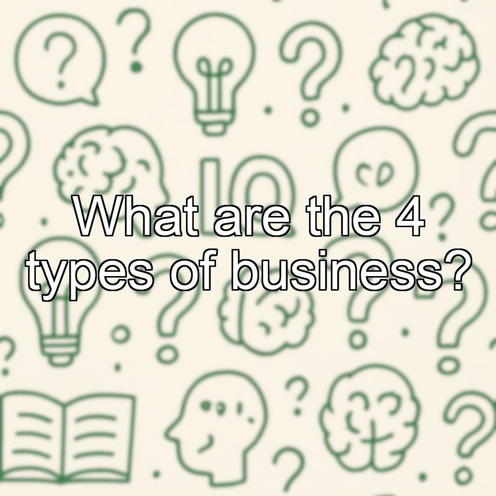 What are the 4 types of business?