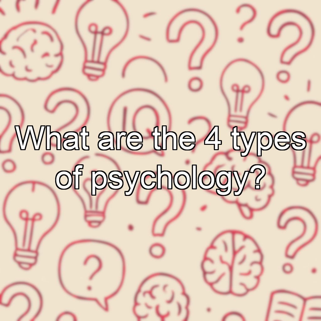 What are the 4 types of psychology?