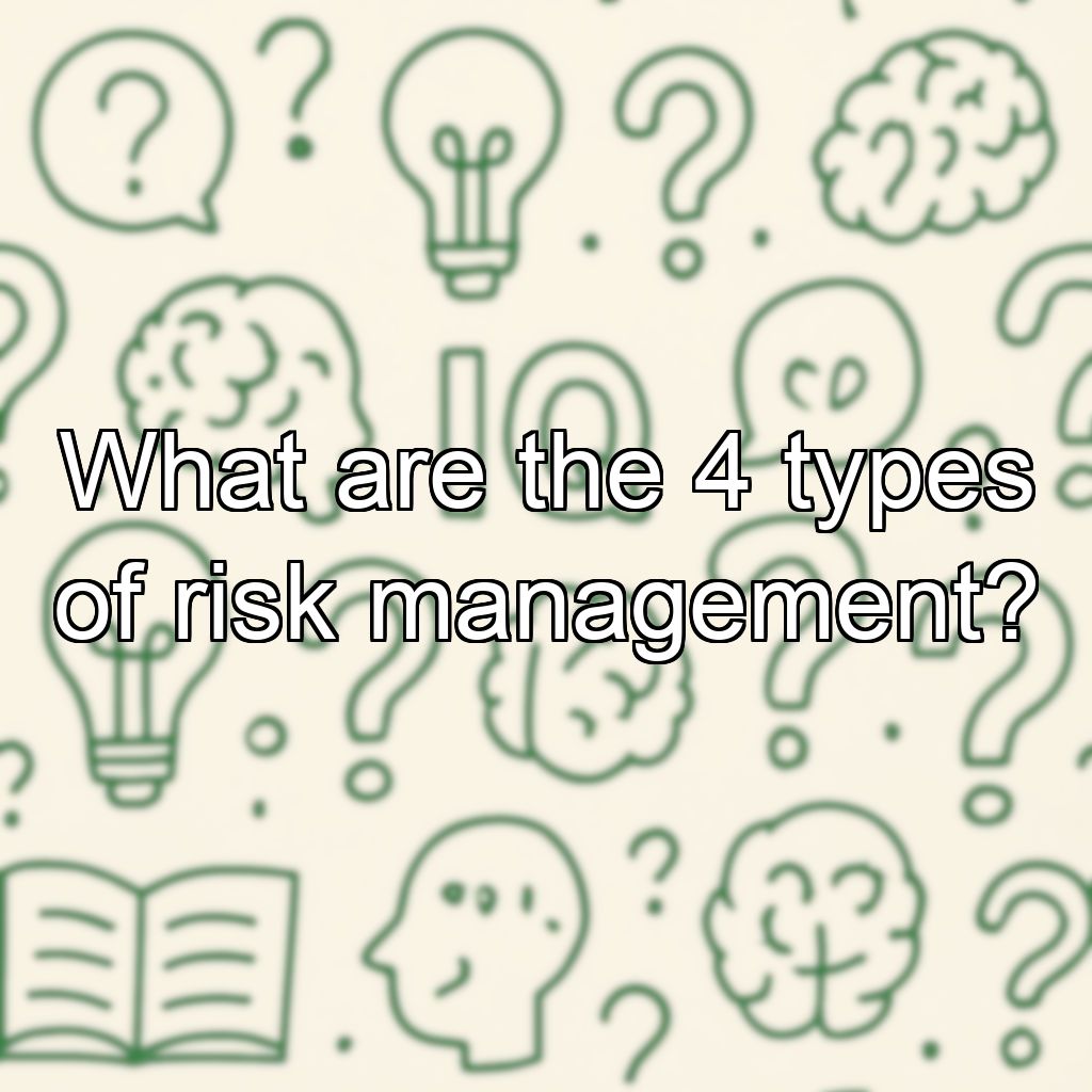 What are the 4 types of risk management?