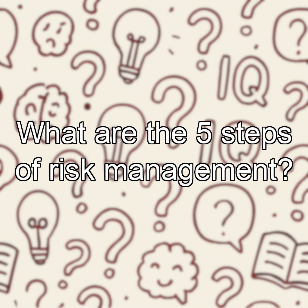 What are the 5 steps of risk management?