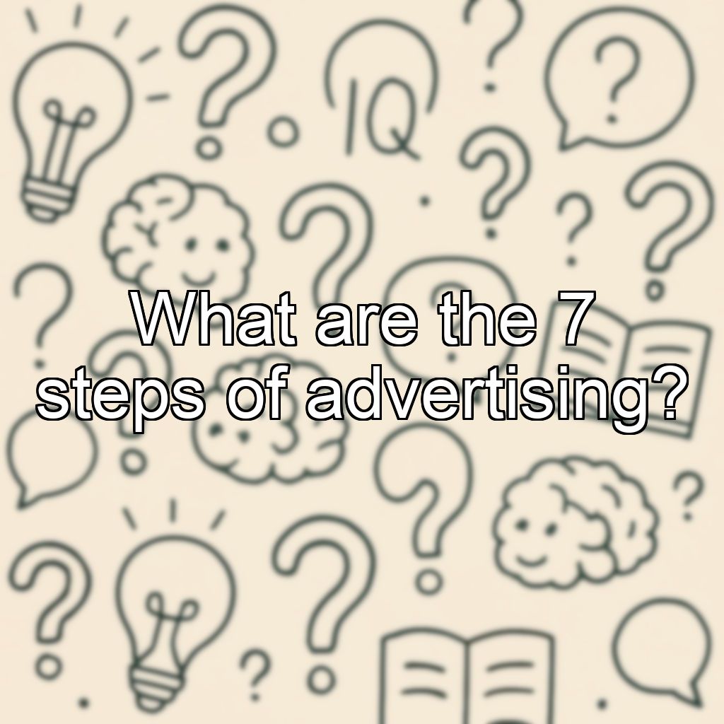 What are the 7 steps of advertising?