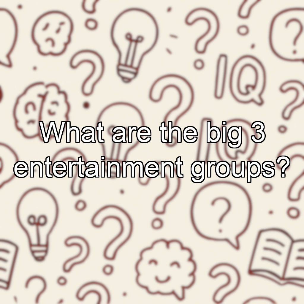 What are the big 3 entertainment groups?