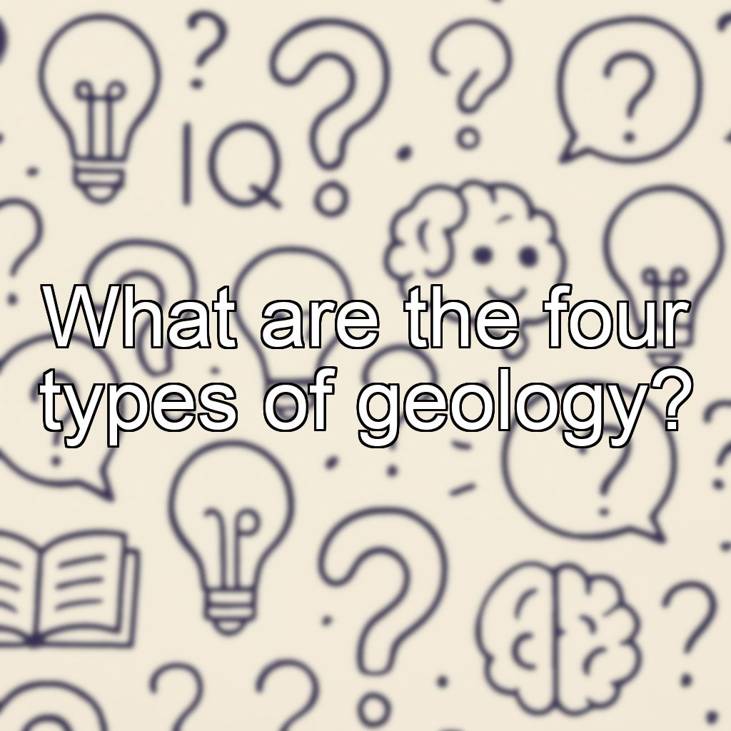 What are the four types of geology?