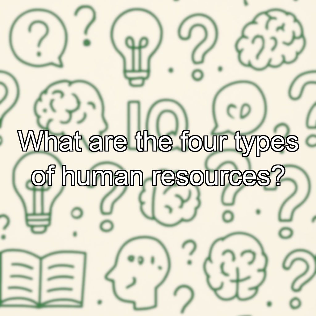 What are the four types of human resources?