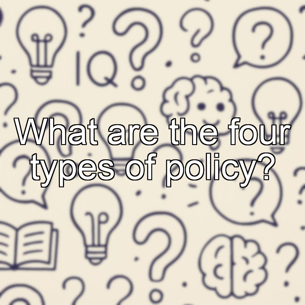 What are the four types of policy?