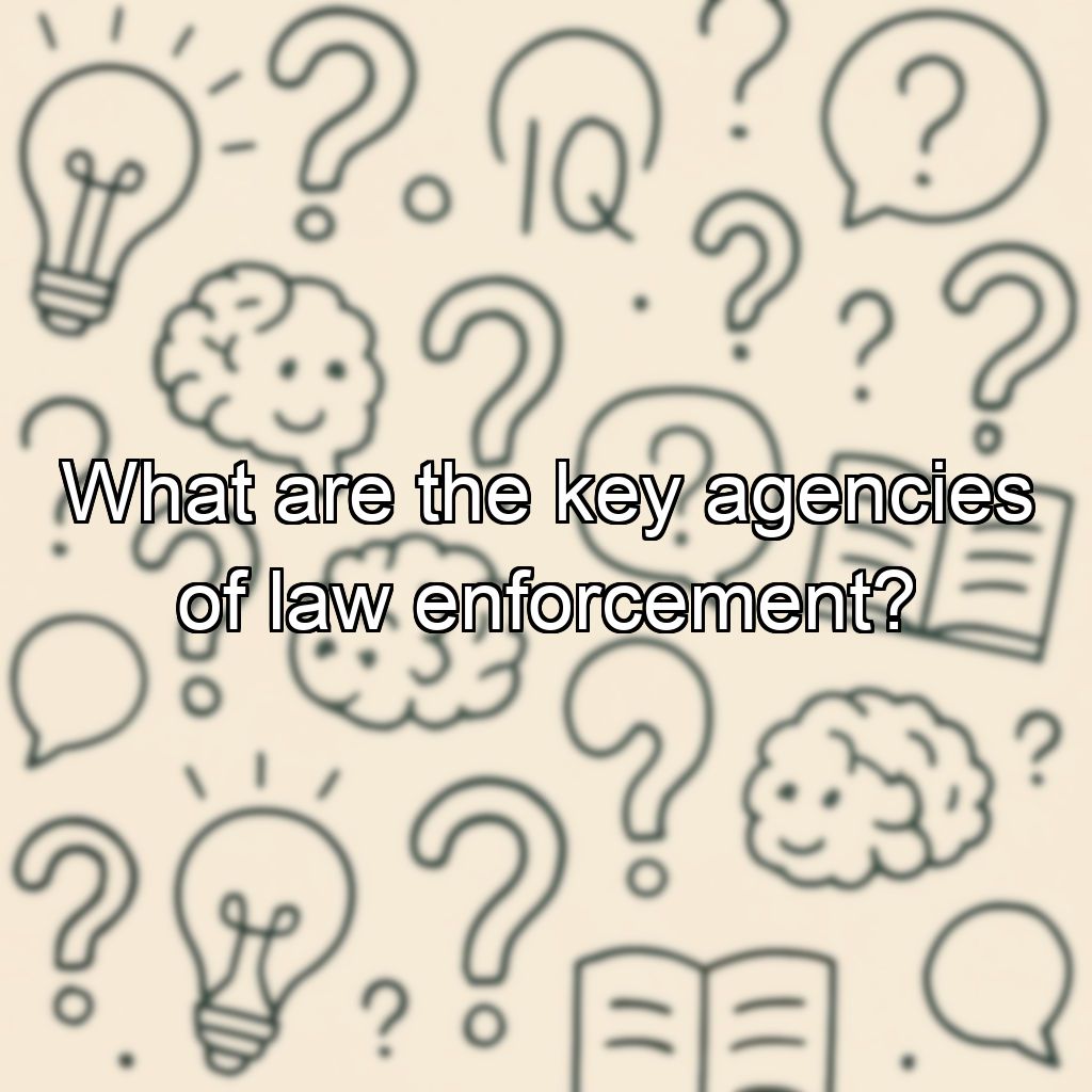 What are the key agencies of law enforcement?
