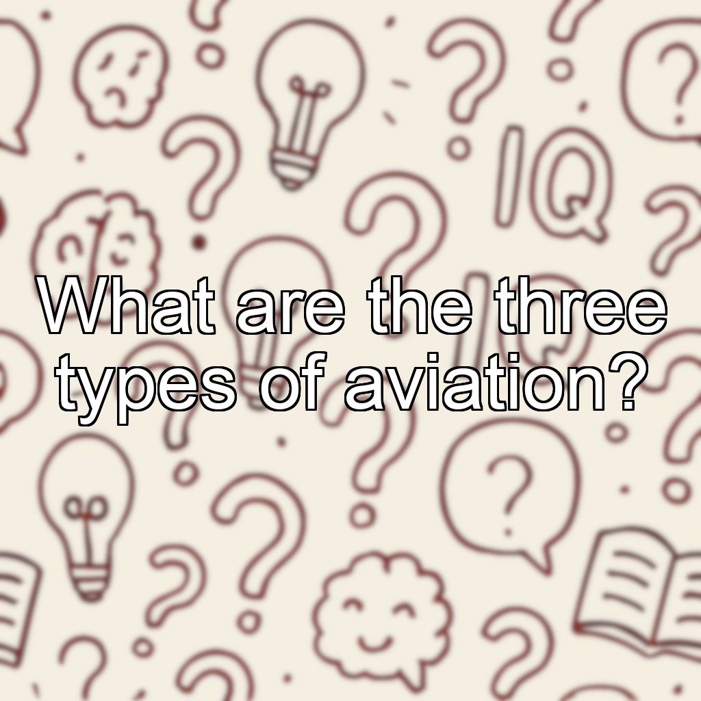 What are the three types of aviation?