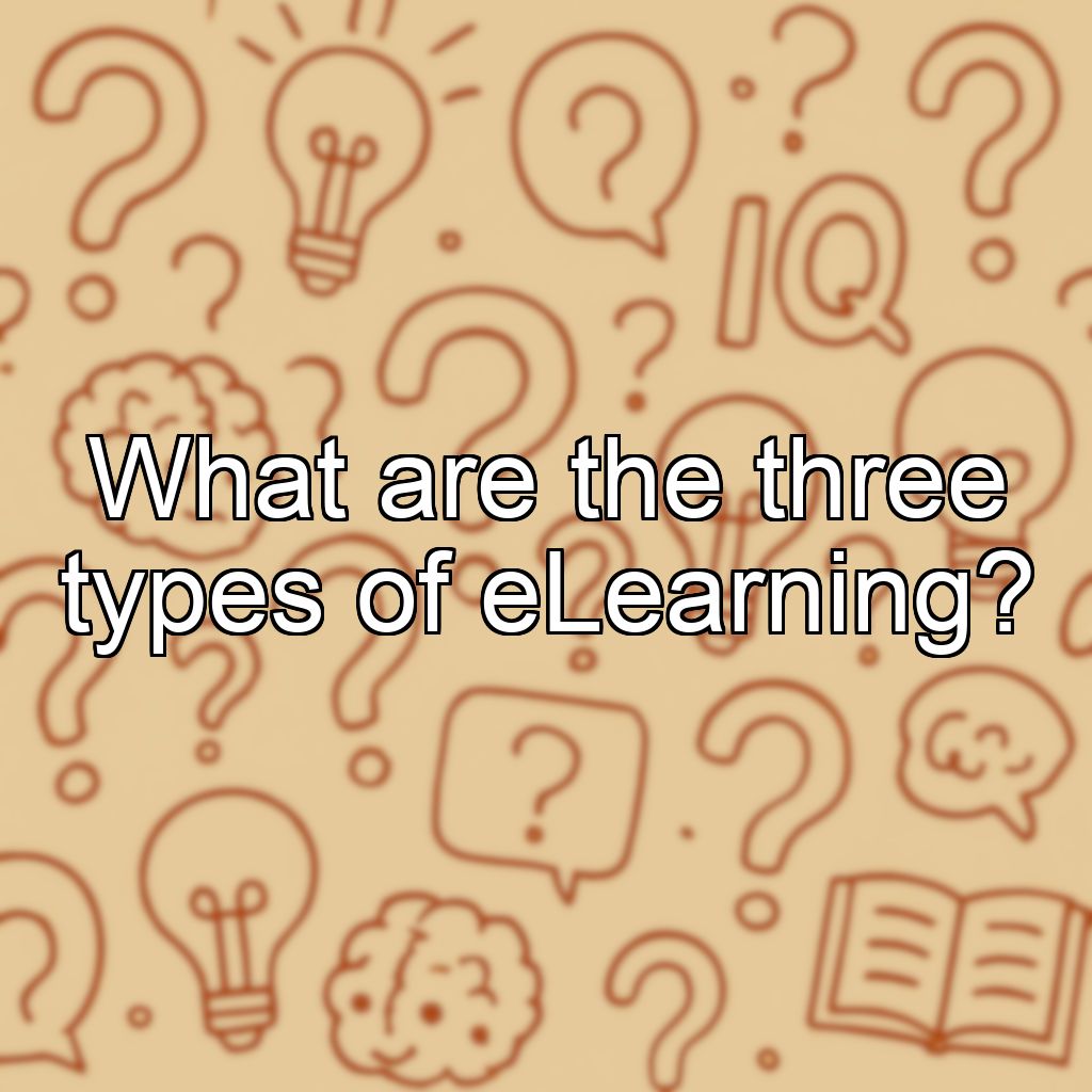 What are the three types of eLearning?