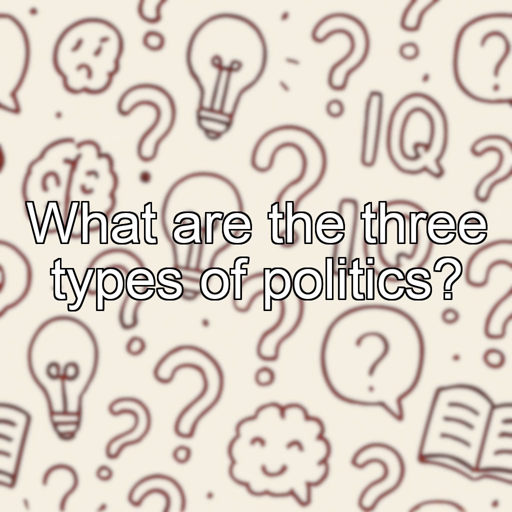 What are the three types of politics?