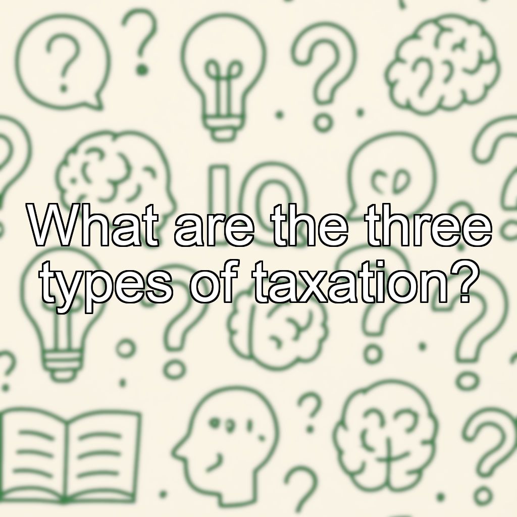 What are the three types of taxation?