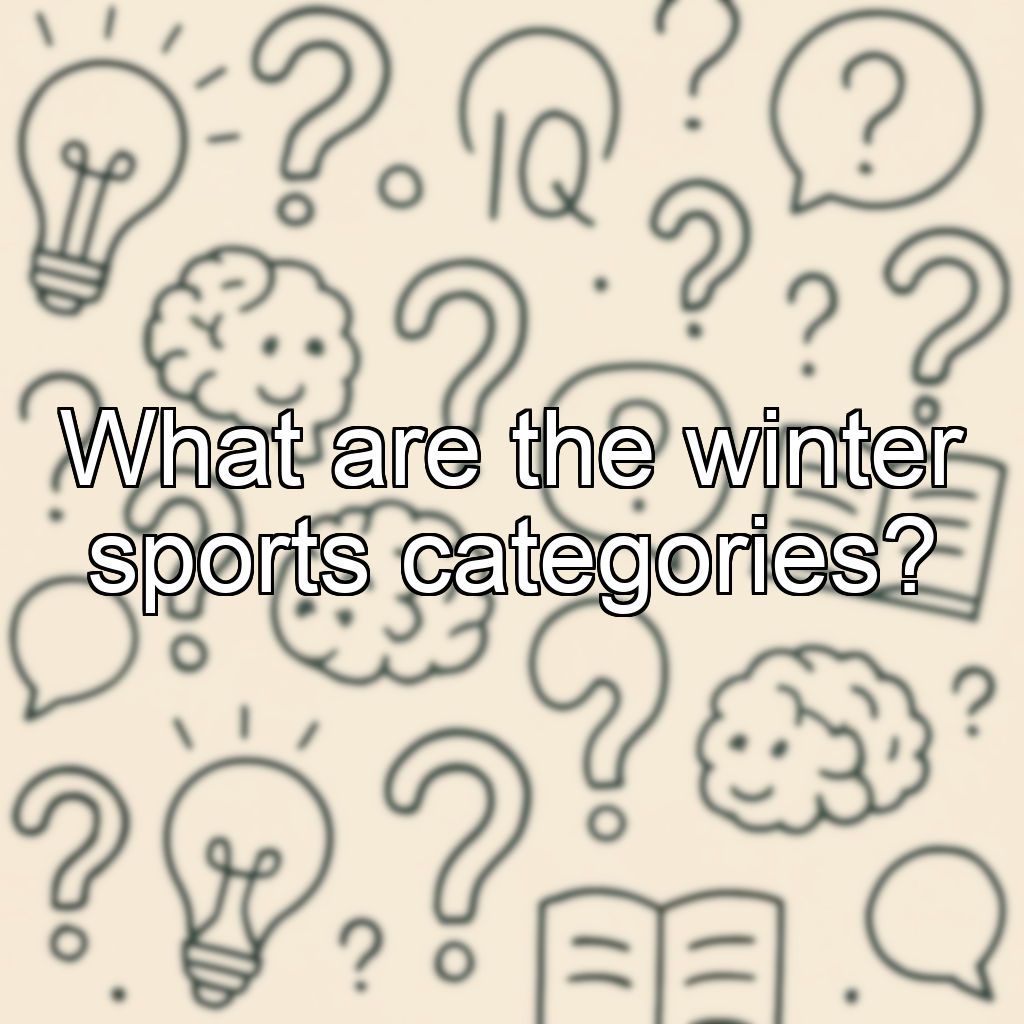 What are the winter sports categories?