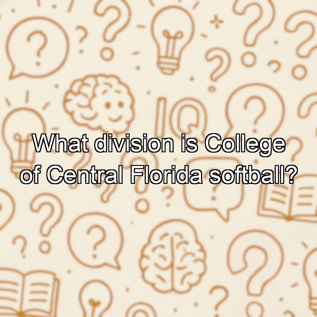 What division is College of Central Florida softball?