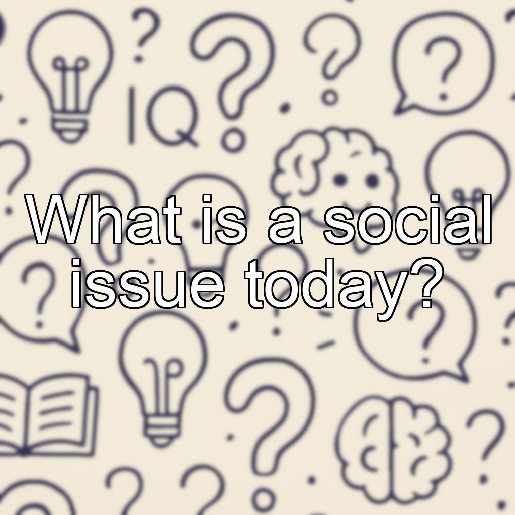 What is a social issue today?
