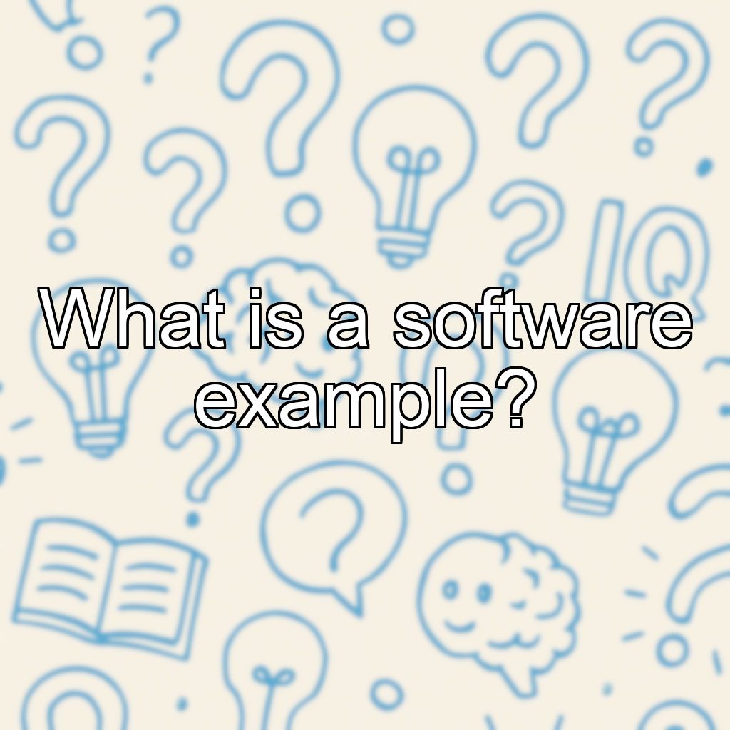 What is a software example?